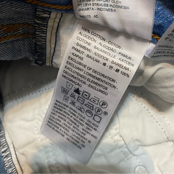 {Levi's} Wedgie Straight Fit Cropped Jeans ~ Size 24 - Picture 9 of 16